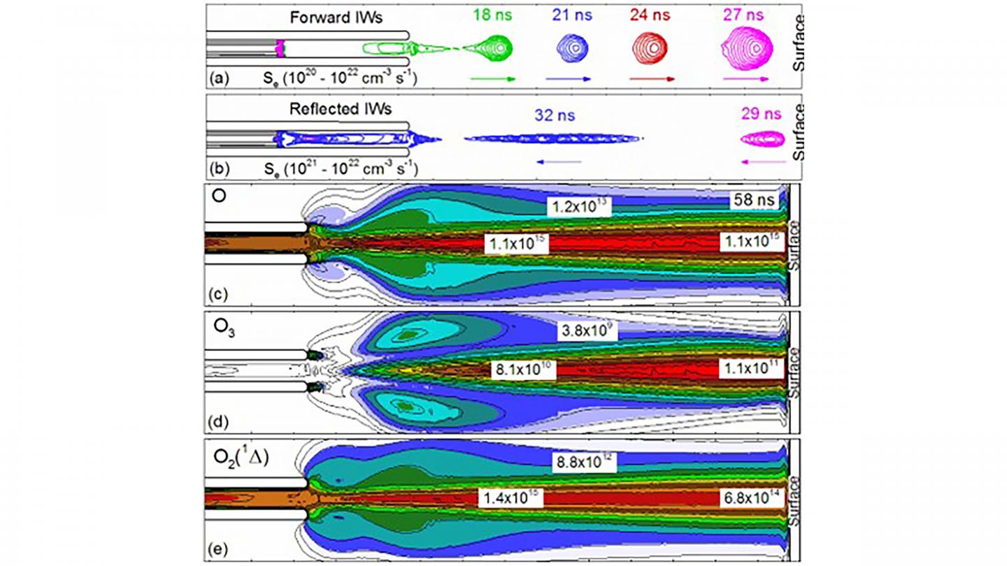 Evolution of the forward and the reflected ionization waves