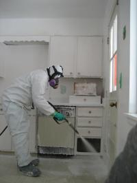 Decon Foam Being Applied to a Home Contaminated with Meth