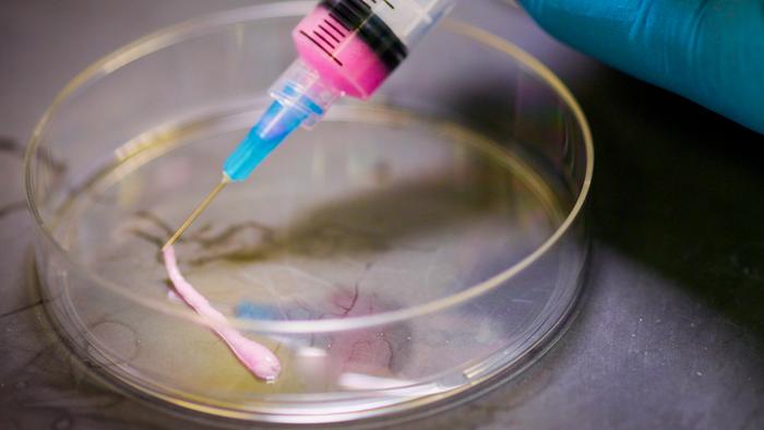 Gene therapy foam in a lab dish