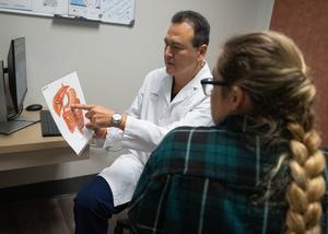 Dr. Ramirez with patient