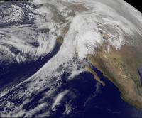 GOES Image of Pacific Northwest Winter Storm