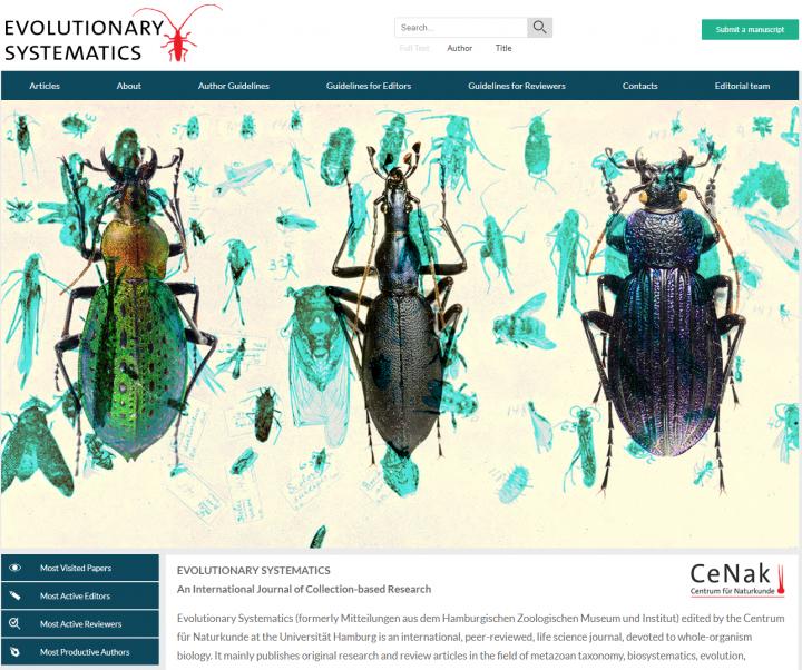 The New Website of <i>Evolutionary Systematics</i>