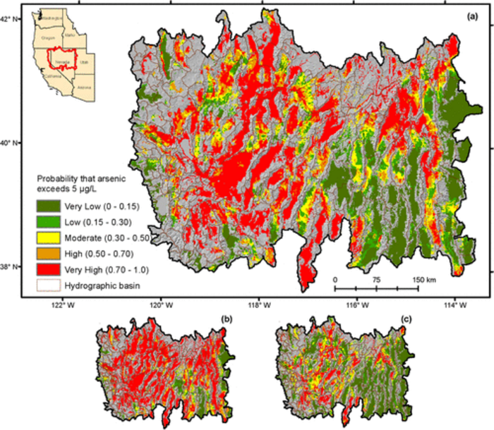 Predicted probability of arsenic ≥5 μg/L in alluvial aquifers of the western Great Basin