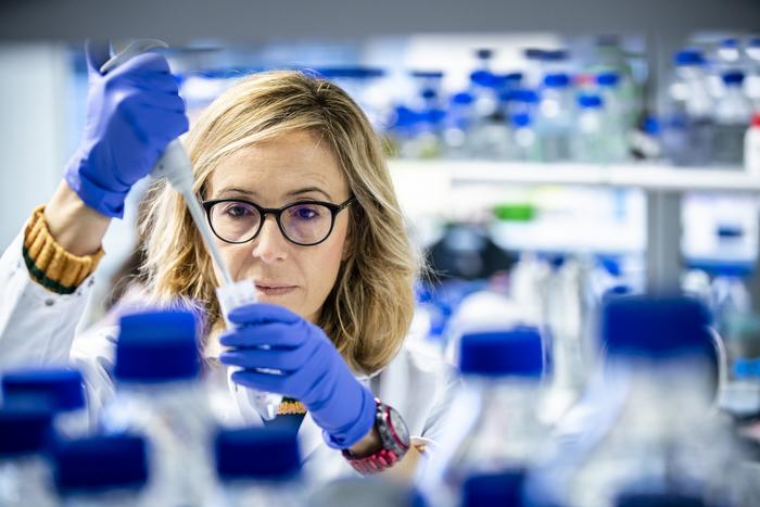 Montse Soler López, head of the Structural Biology group at the ESRF and co-corresponding author of the study published in Nature Communications, in her lab at the ESRF, the European Synchrotron.