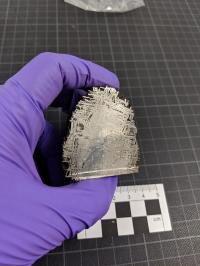 3D weathered structure on the Richa Meteorite