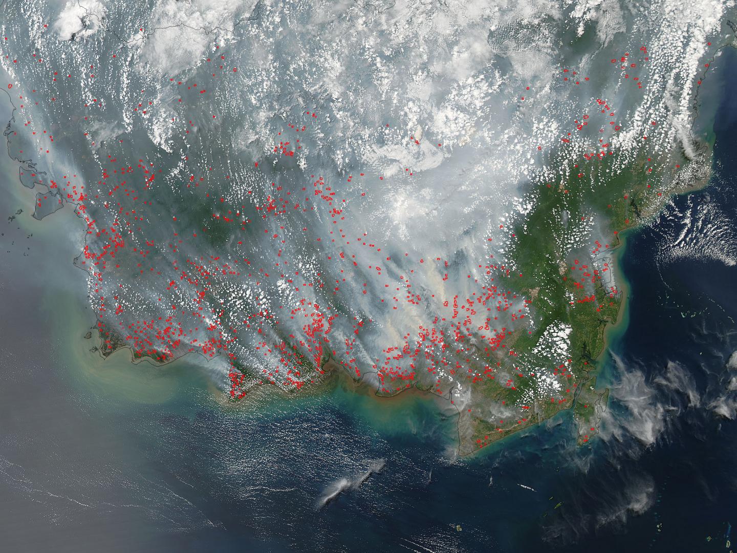 Agricultural Fires Across Borneo