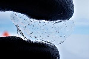 Air bubbles in ice core