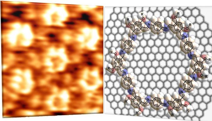Macrocycles on a graphite and graphene surfaces