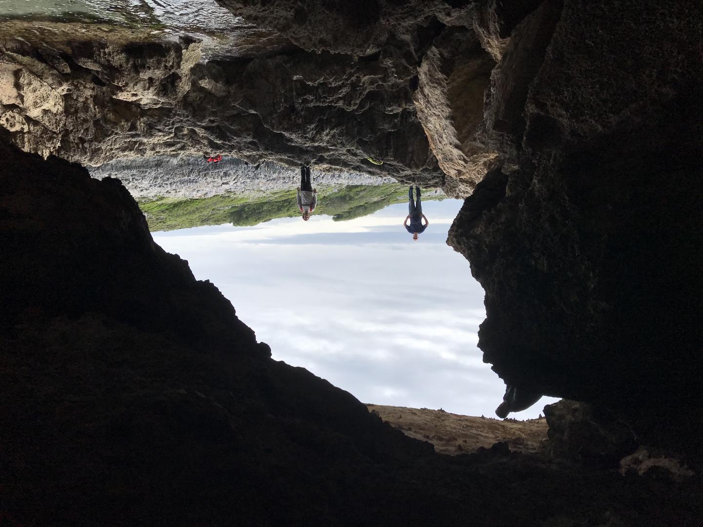 Entrance in a littoral cave of Mallorca