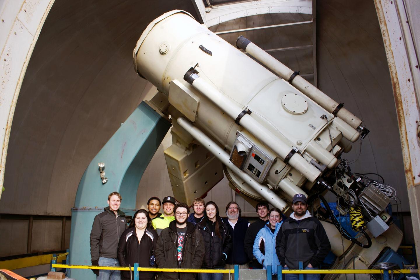 University of Toledo Observing Team Poses with the HPOL