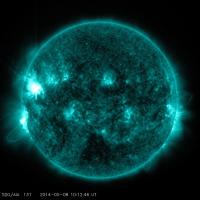 An M5.2-class Solar Flare in Progress on May 8, 2014 (2 of 2)