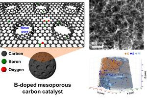 [Figure 1] Boron-doped mesoporous carbon catalyst structure