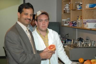 Dr. Bhimu Patil with Graduate Student Jose Perez