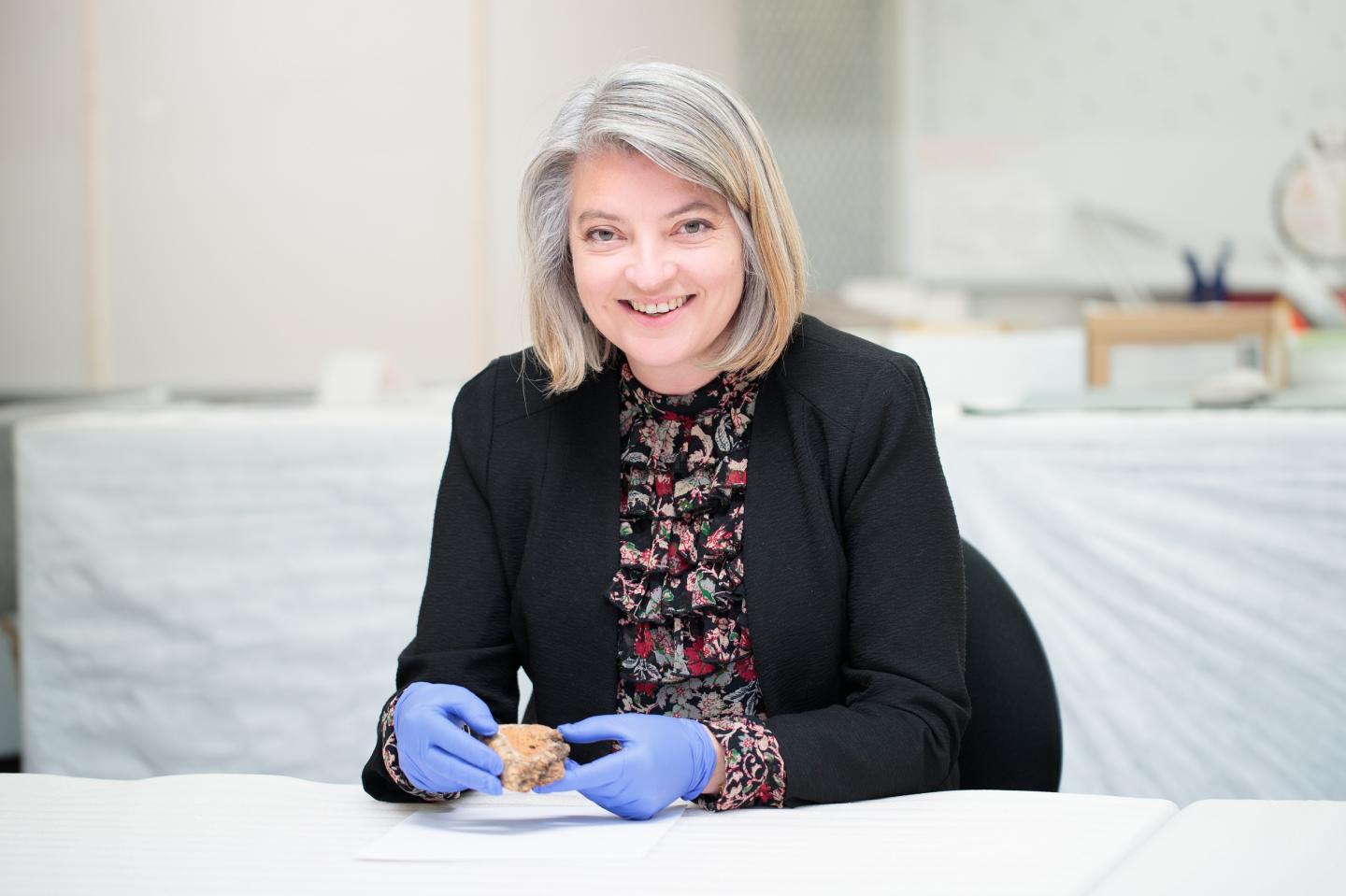 Dr Jill Haley with Spratt's dog cake