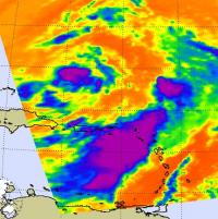NASA AIRS Infrared View of Hurricane Otto's Powerful Thunderstorms