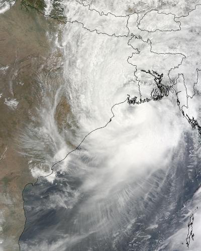 Cyclone Aila Captured by NASA's Terra Satellite