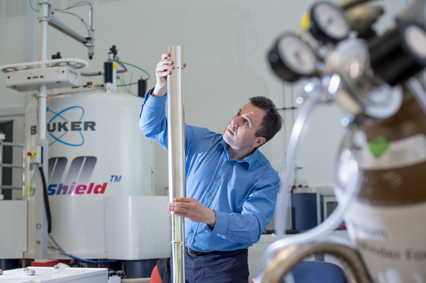 Prof Józef Lewandowski Conducting Nuclear Magnetic Resonance Spectroscopy, a Key Techniques Used in 