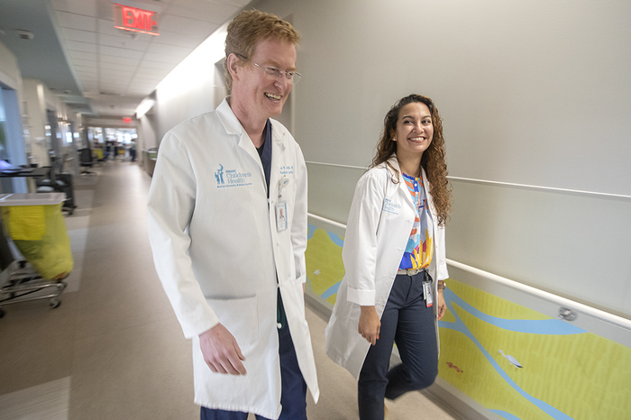 Dr. John Costello (left) and Dr. Staphanie Santana (right) of the Medical University of South Carolina