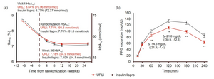 HbA1c and post-prandial glucose excursions at week 26.