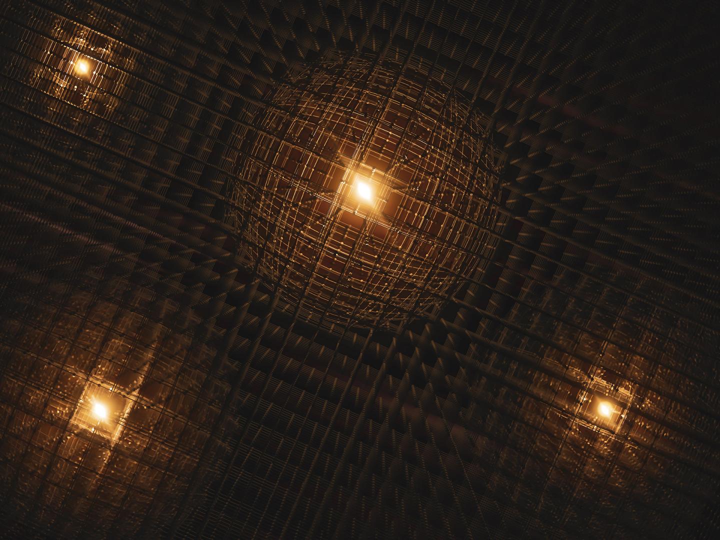 How bubbles of distortion form in an atomic lattice