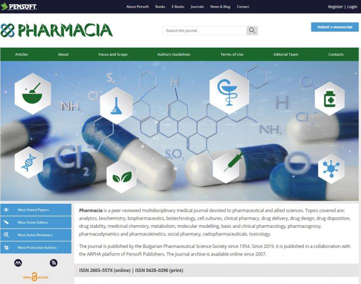 Homepage of Pharmacia's New Website