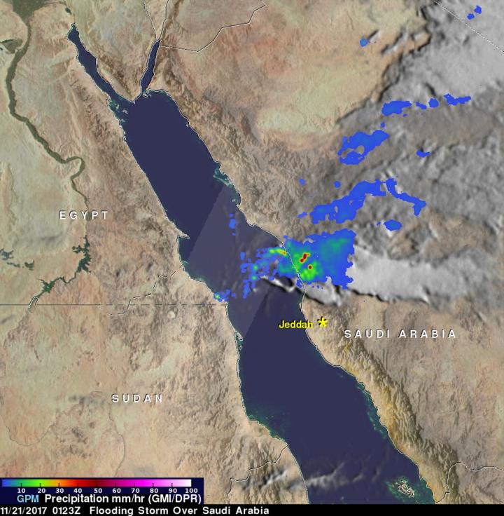GPM Image of Storms over Saudi Arabia