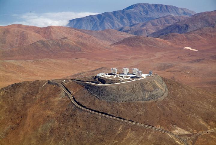 ESO's Observatory at Paranal Viewed from Above