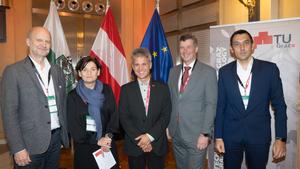 Joint launch of the GreenChips-EDU project in the auditorium of TU Graz