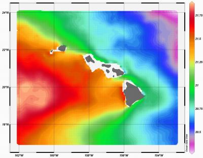 Ocean Temperatures Around Hawaiian Islands