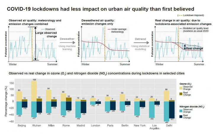 COVID-19 lockdowns had less impact on urban air quality than first believed