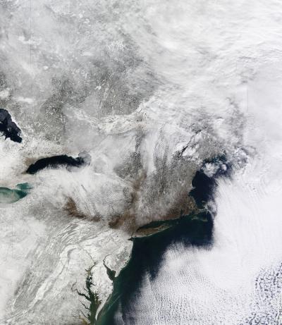NASA Satellite Image of Snowmageddon