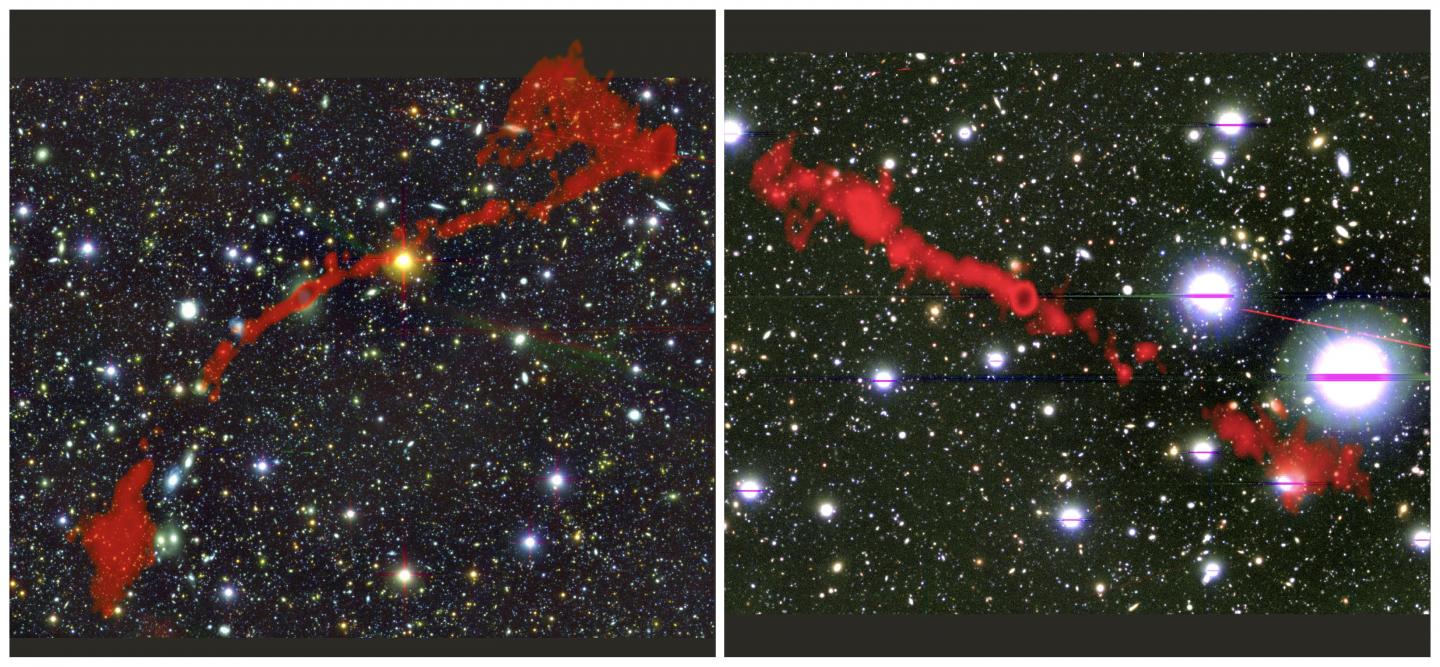 The Two Giant Radio Galaxies Found with the MeerKAT Telescope