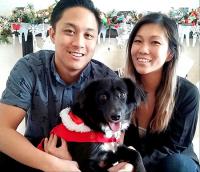 Tina Wang with Family Dog
