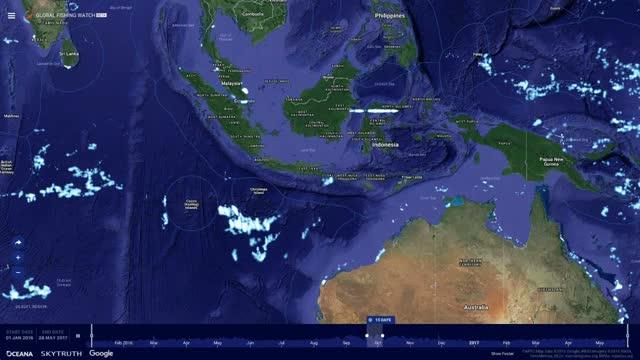 Global Fishing Watch Heat Map with and without Indonesian VMS Data