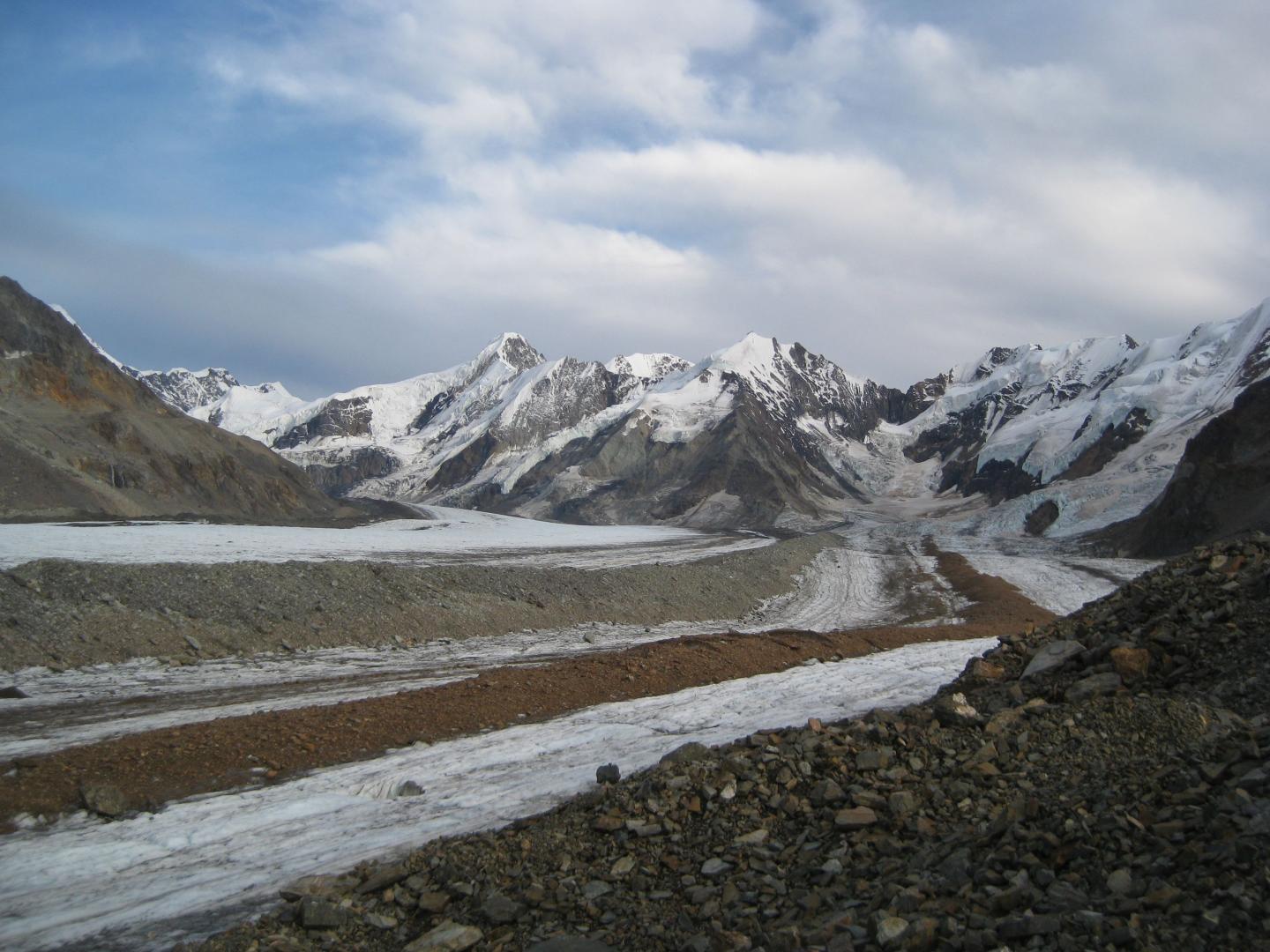 Glacier with Rock Debris