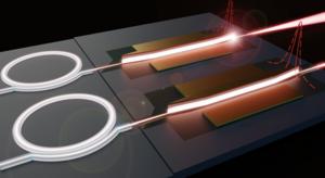 Schematic of the integrated III-V/SiN composite cavity lasers.