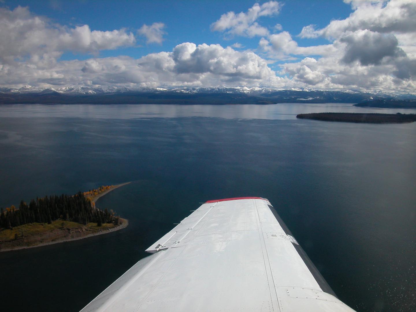 Test Flight Over Yellowstone Lake
