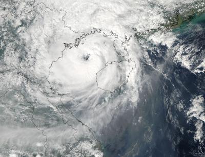 NASA MODIS Image of Parma Approaching Vietnam