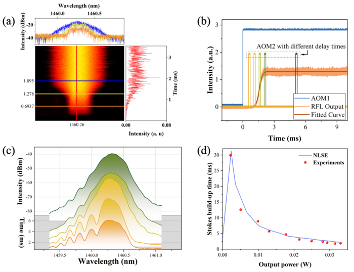 Radiation build-up and dissipation in Raman random fiber laser