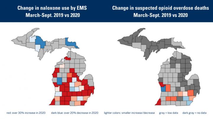Opioid overdoses in Michigan: Changes since COVID-19 arrived