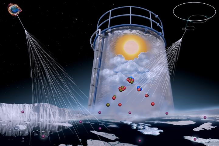 Simulation of the marine atmosphere in the CLOUD chamber, CERN.