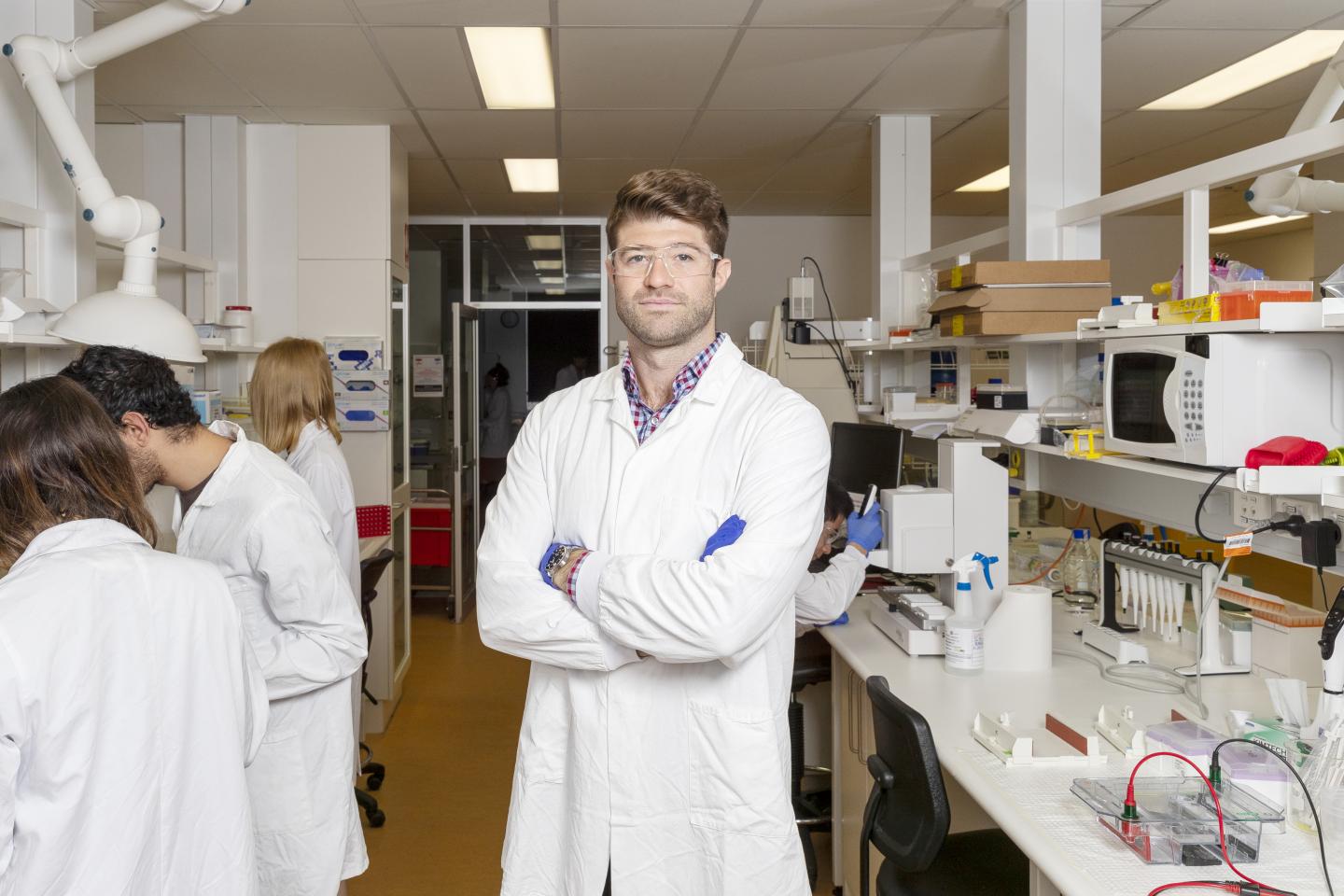 Dr. Michael Bowen in the lab