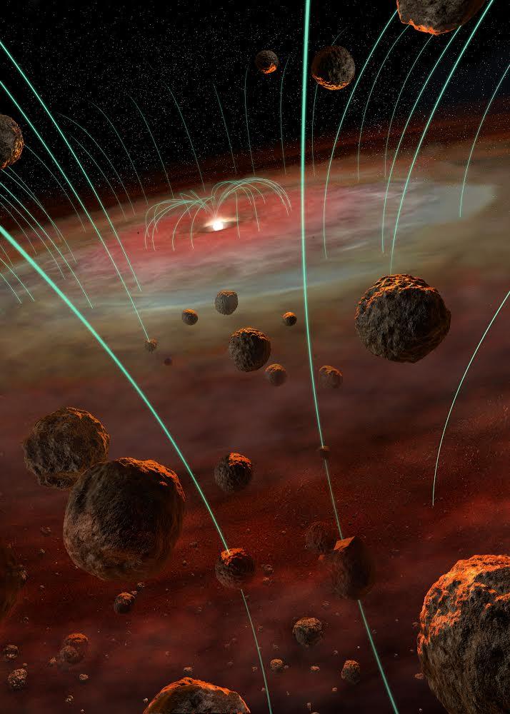 Magnetic Fields in Early Solar Nebula