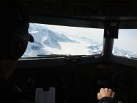 Pilots' View during Aerogeophysical Flight Over Canadian Arctic Ice Caps