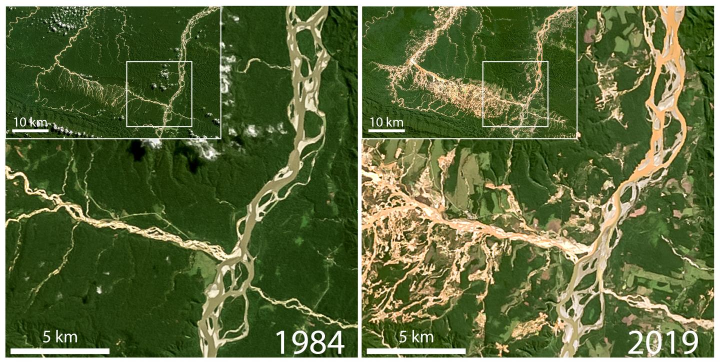 Satellite Images from the Dry Season in the Madre De Dios Region