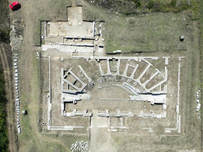 Theatre and basilica from above