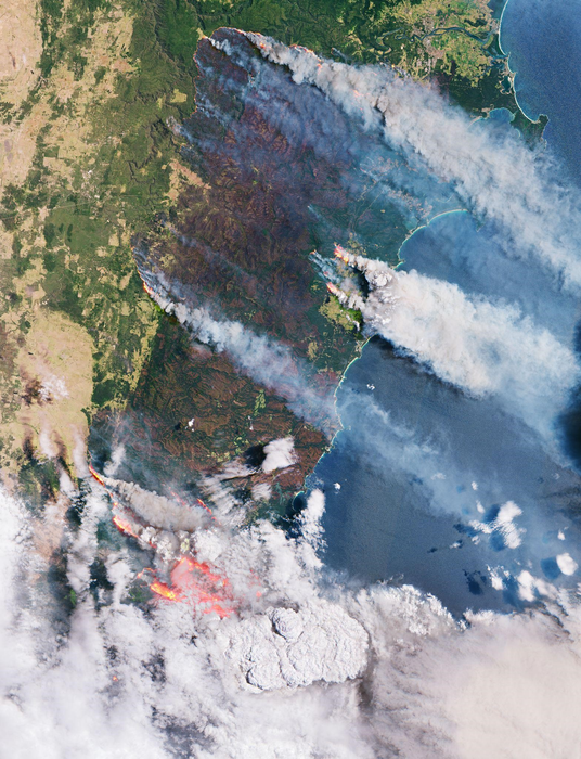 Australian bushfires in 2019.