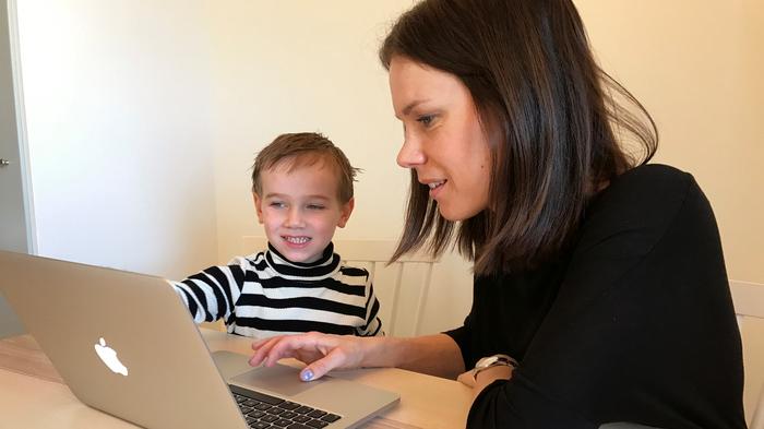 Mother and child during the study.