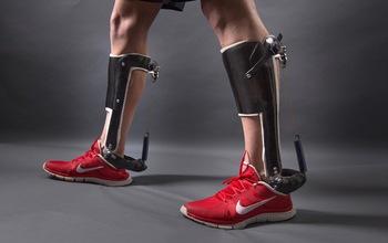 Men's Legs with a Passive-Elastic Ankle Exoskeleton