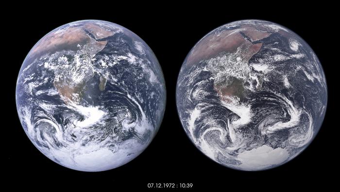 Blue Marble and climate model.